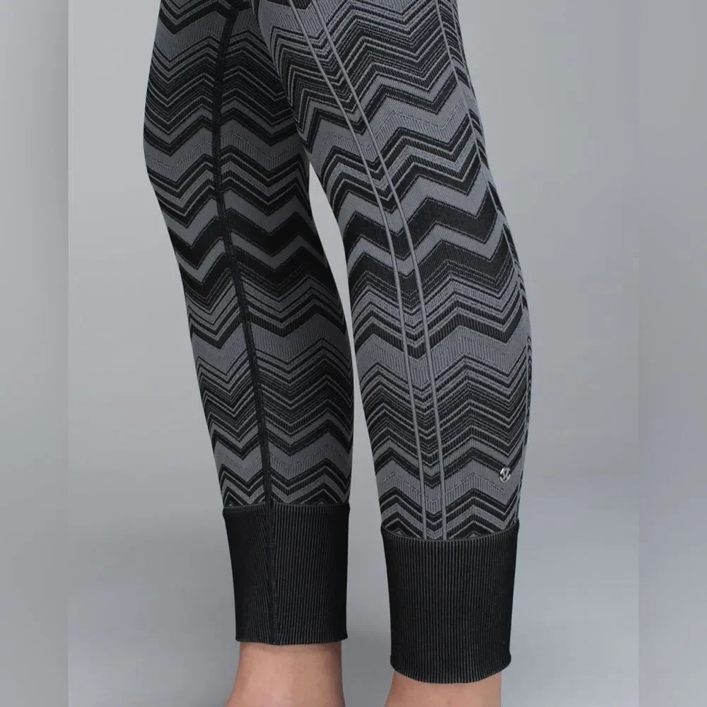 Lululemon Ebb To Street Pant Chevron Heathered Slate Leggings 6